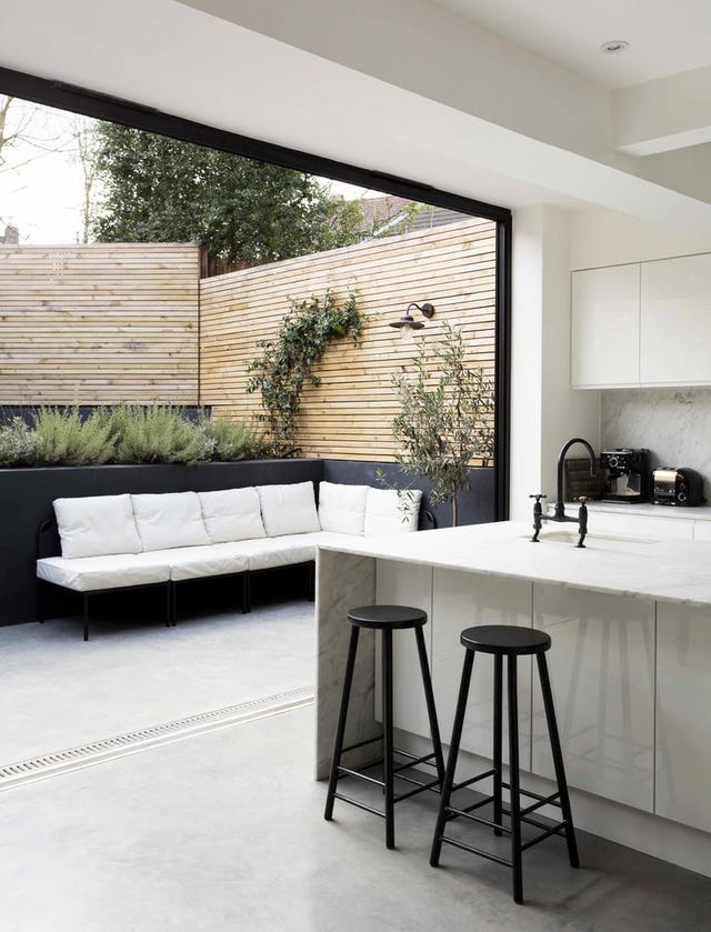 kitchen with garden