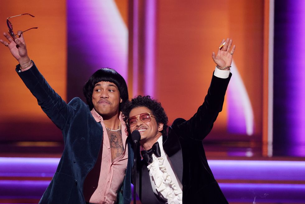 bruno mars and anderson paak at the grammys