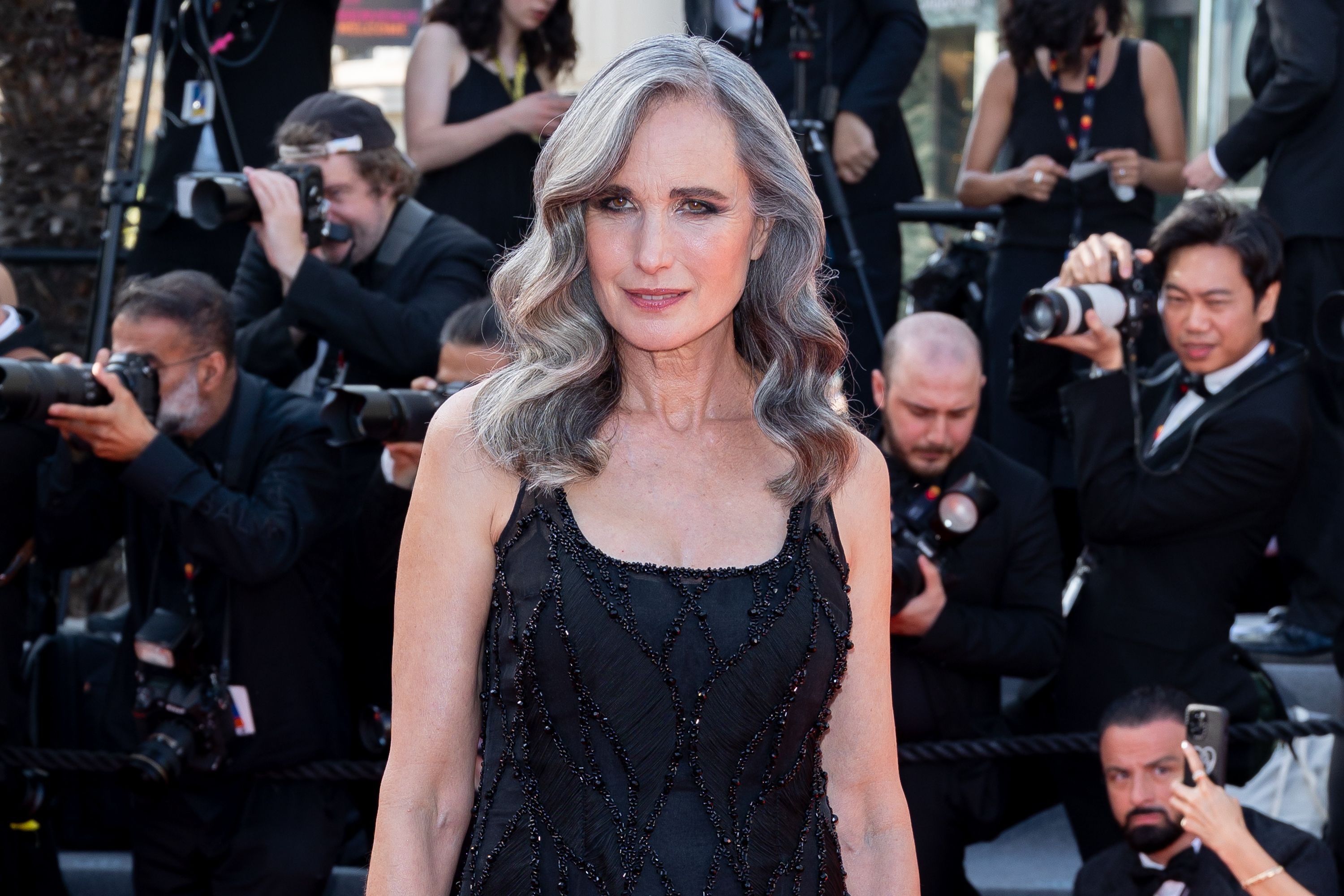 Andie MacDowell Uses This Drugstore Shampoo for Shinier Gray Hair