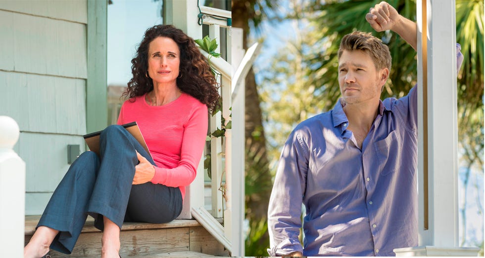 Andie MacDowell y Chad Michael Murray, en escenas de 'Una casa junto al mar'