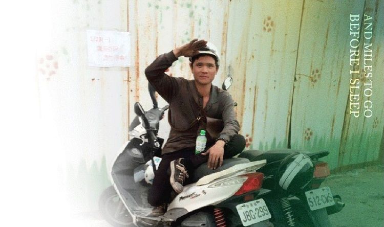 a person sitting on a motorcycle