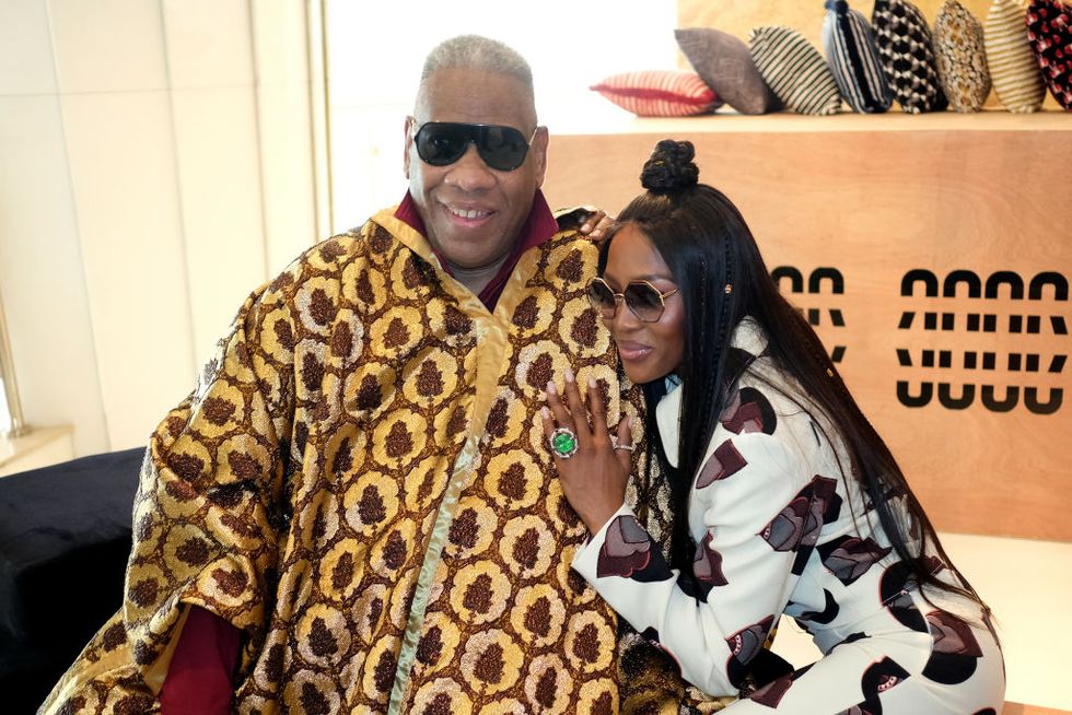 andre leon talley and naomi campbell attend day two of arise fashion week on april 20, 2019 in lagos, nigeria