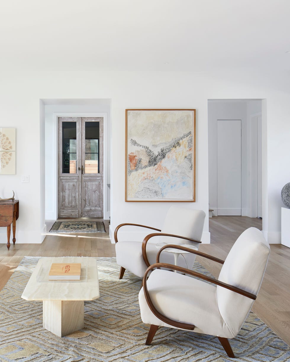 white stylish living room