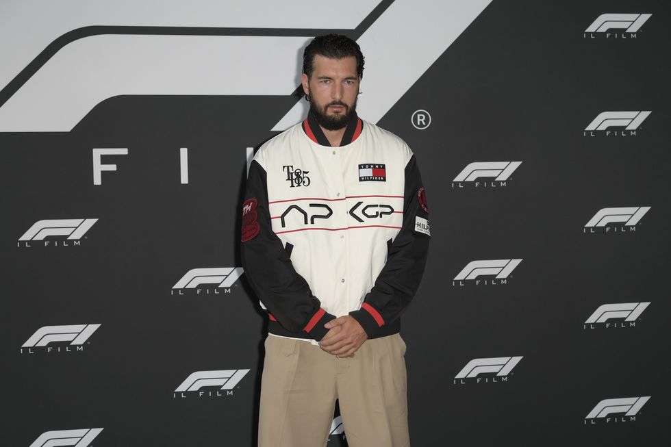 andrea preti attends the premiere of movie "f1 il film" at...