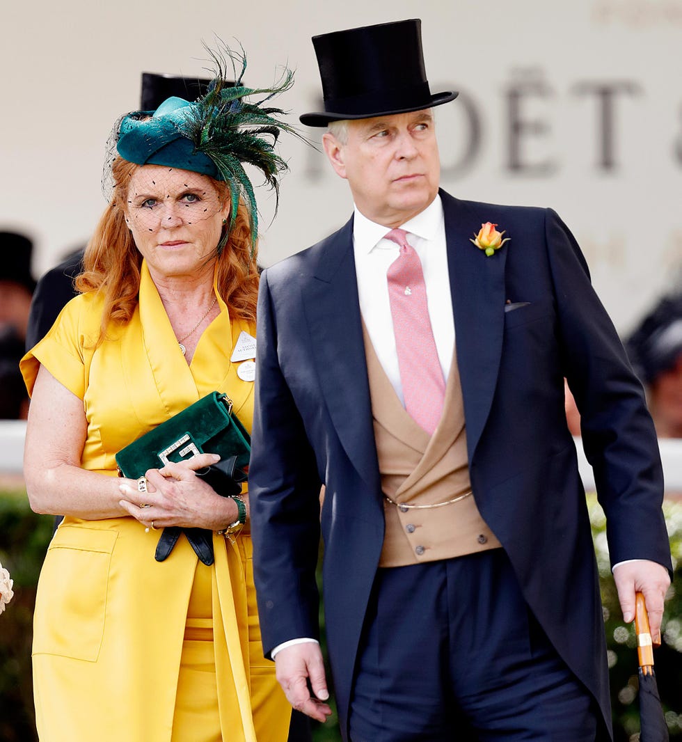 Andrés de Inglaterra y Sarah Ferguson el 21 de junio de 2019 en Ascot. 