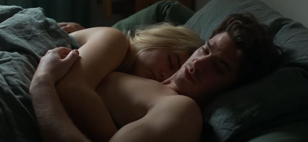 Andrew Garfield and Florence Pugh were “so lost” in the sex scene that they didn’t hear “Cut.”