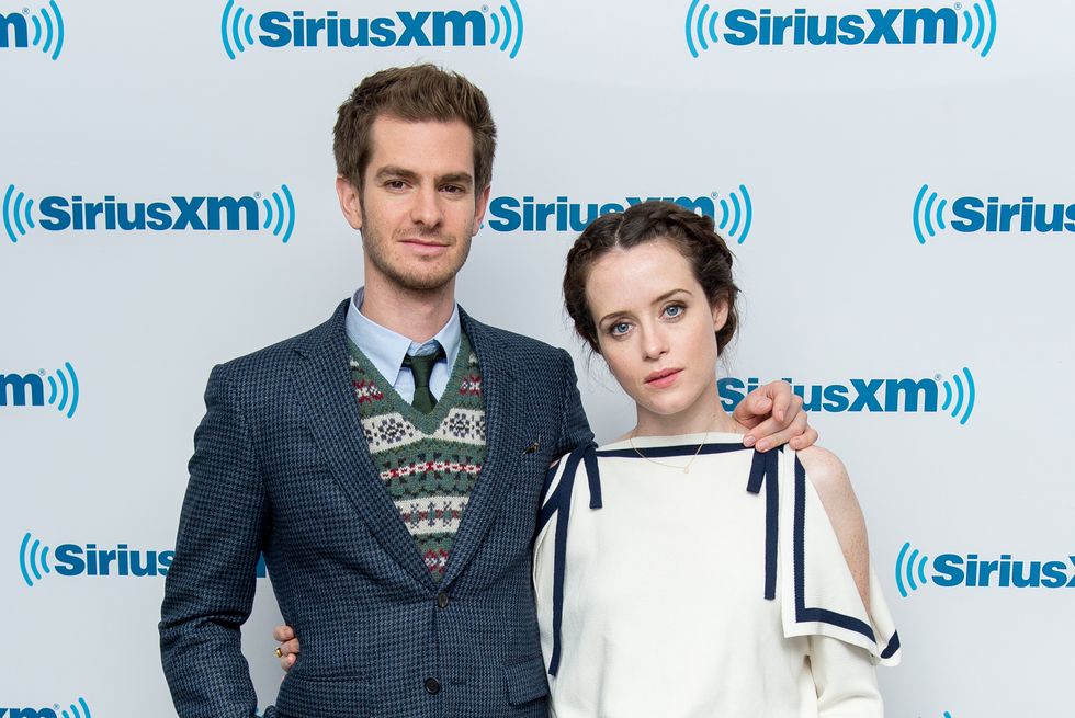 andrew garfield, claire foy pictured together in 2017