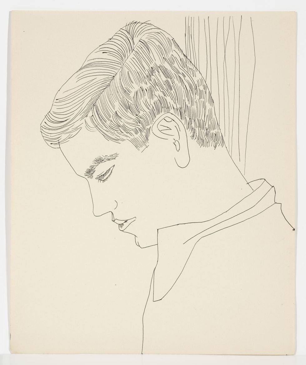 Andy Warhol – Charles Lisanby, drawing, circa 1956