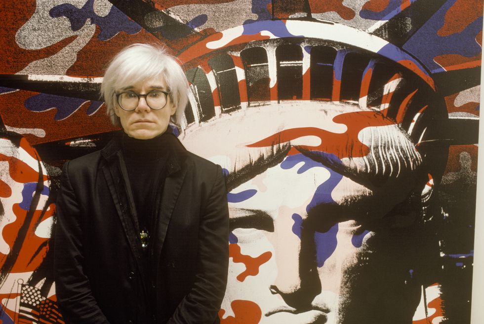 andy warhol paints the statue of liberty in paris, france on april 22nd, 1986
