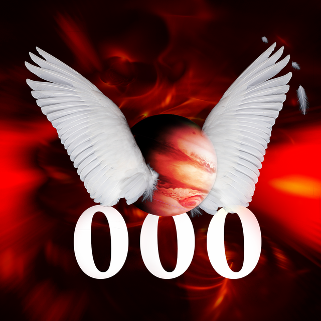 the number 000 under a winged planet