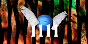 the number 1111 over a winged planet