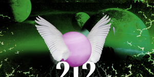 the number 212 under a winged planet