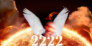 a winged planet over the number 2222