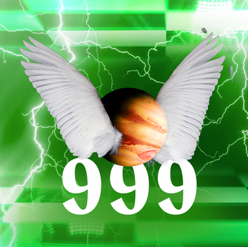 a winged planet over the number 999