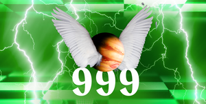 a winged planet over the number 999