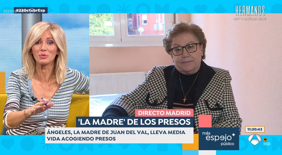 la madre de juan del val en espejo publico