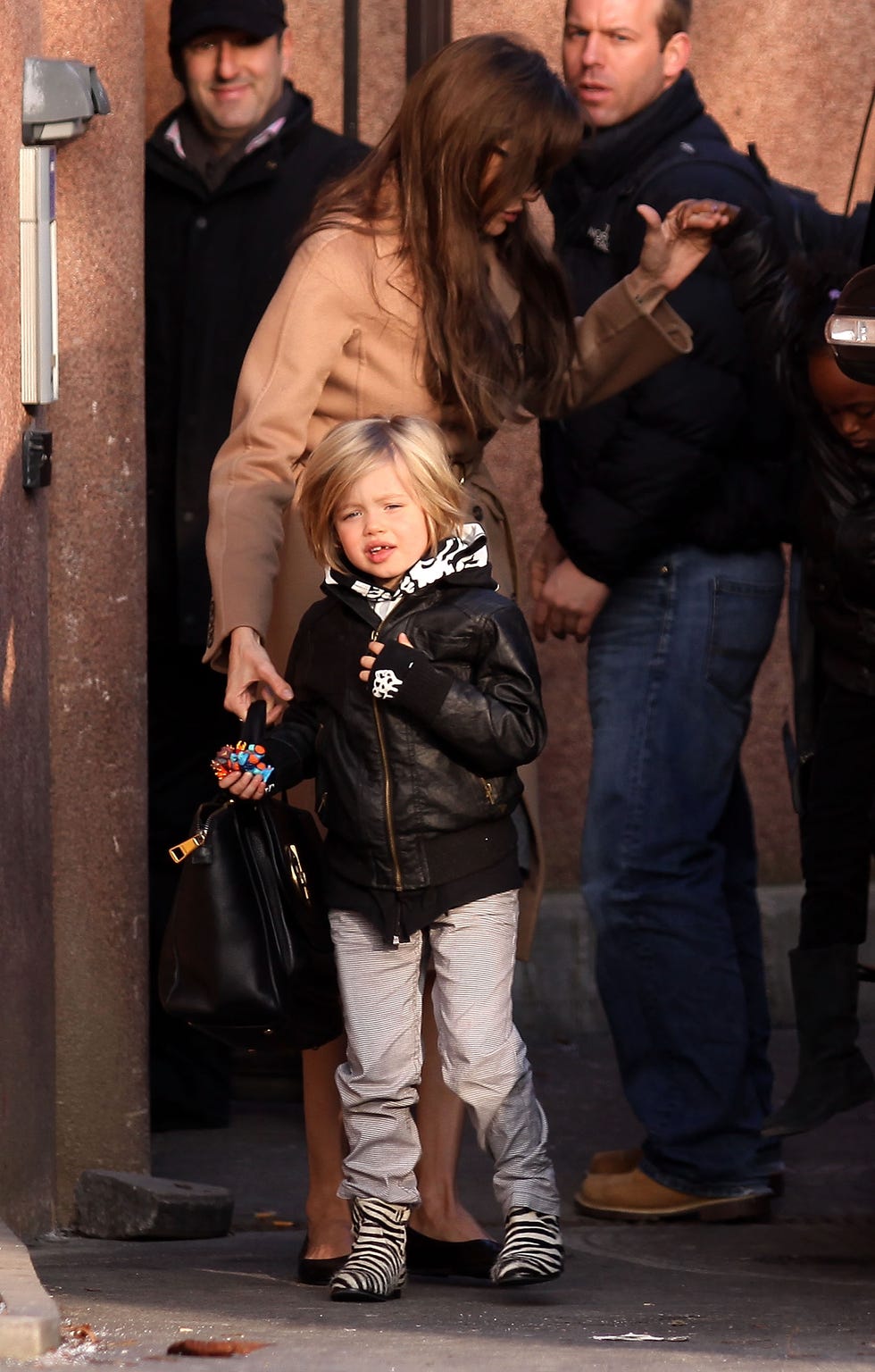 angelina jolie, shiloh and zahara sighting in paris