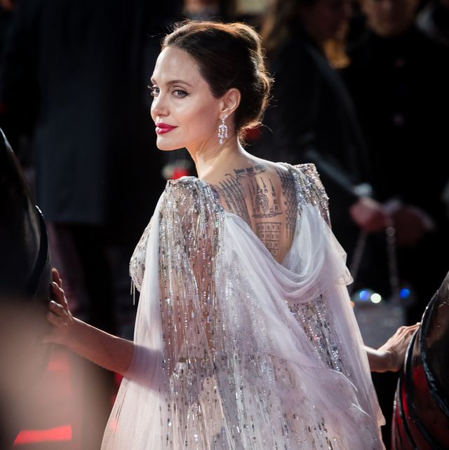 Angelina Jolie Is Stunning in a Tailored White Dress & Fendi Slides