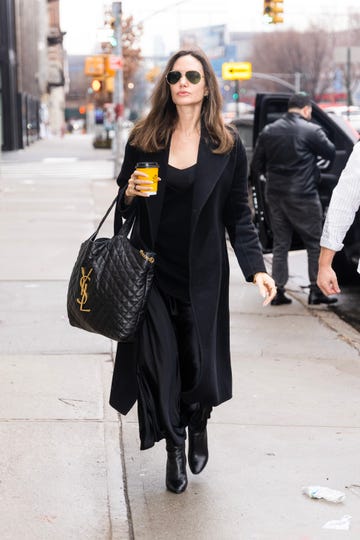 angelina jolie saint laurent bag new york