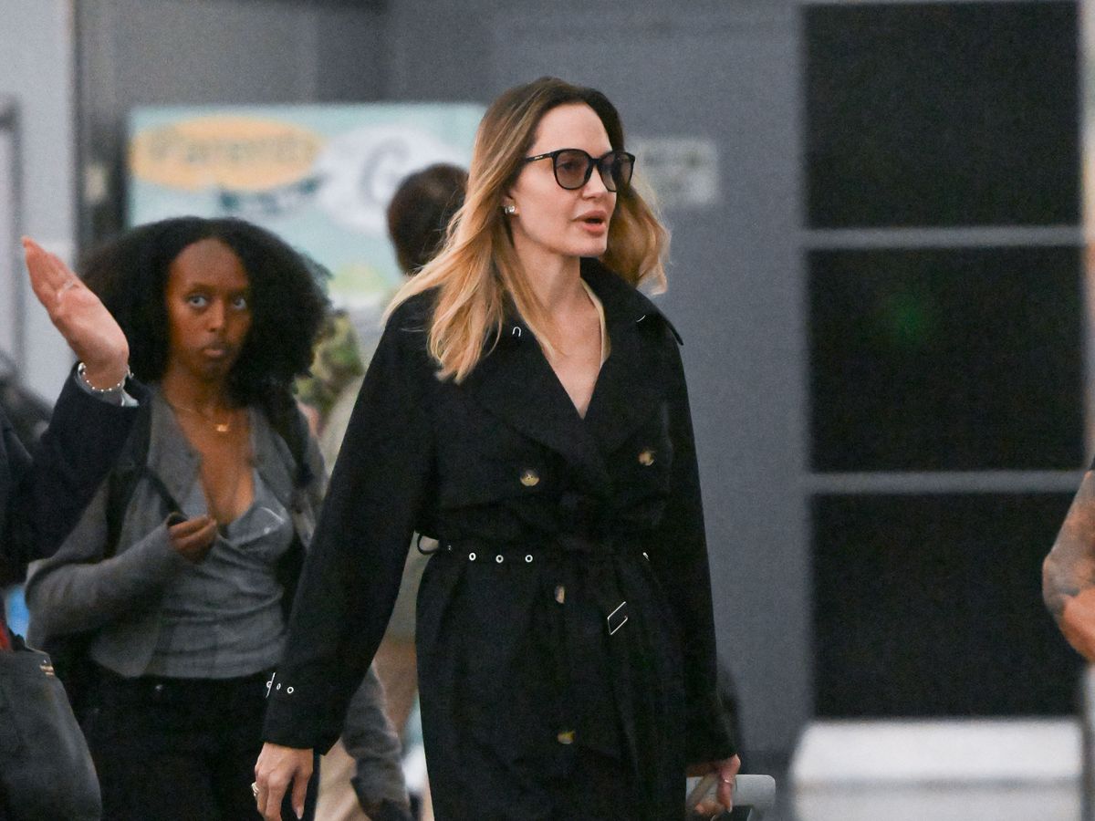 Angelina Jolie Elevated Her Airport Style with a Chic Trench Coat