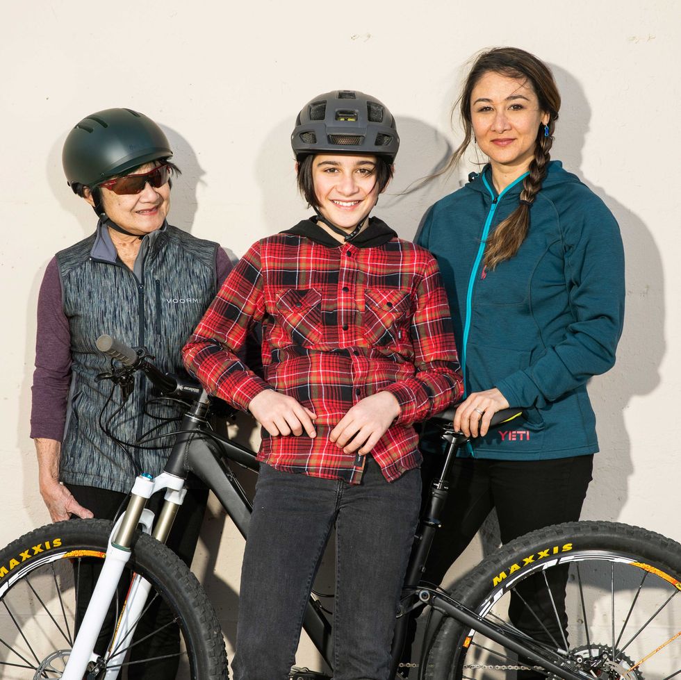 kim cross, three generations bike