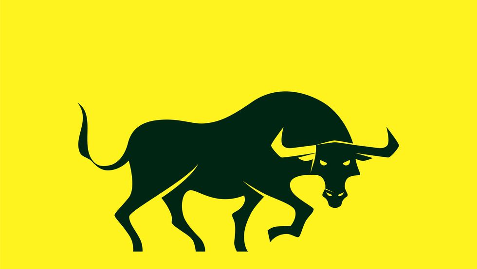 angry bull silhouette