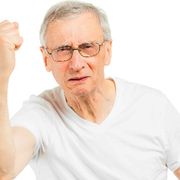 Angry Old Guy Shakes His Fist