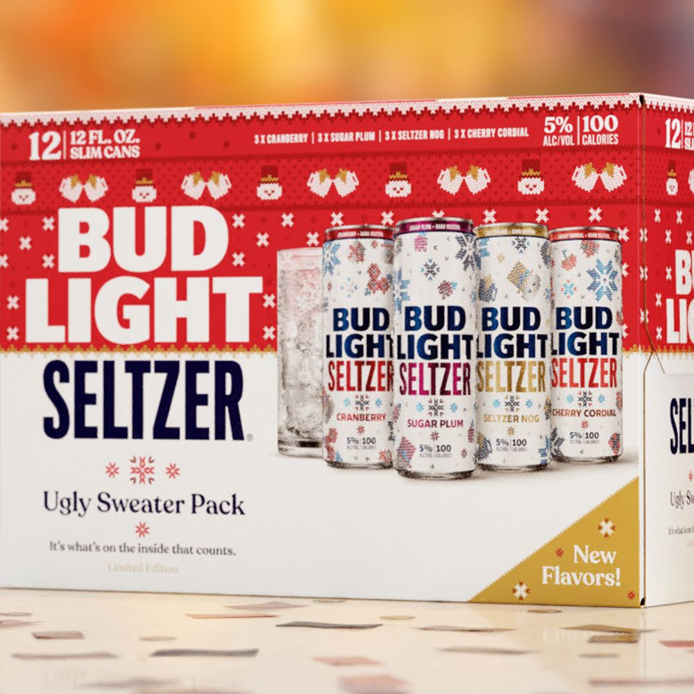 Bud Light Seltzer's New Ugly Sweater Pack Includes Sugar Plum and Egg Nog  Flavors