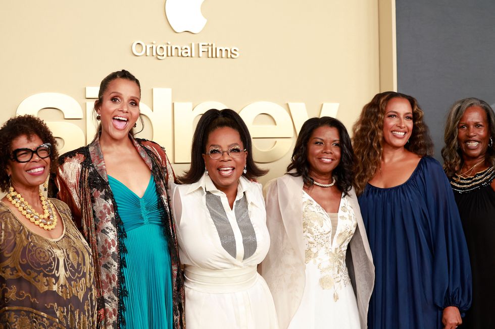 oprah and sidney poitier's daughters at sidney premiere
