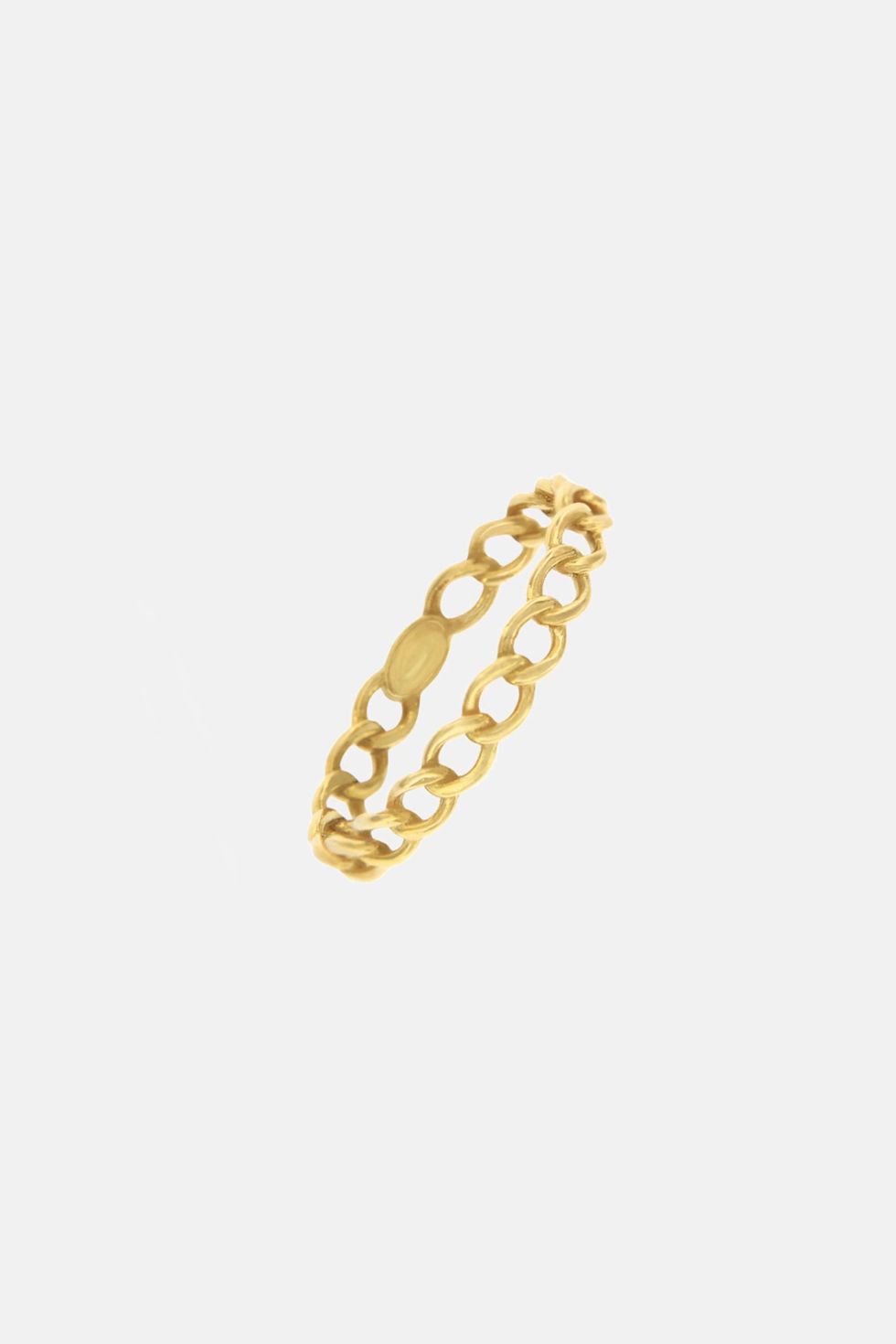 anillo mii con eslabones de oro