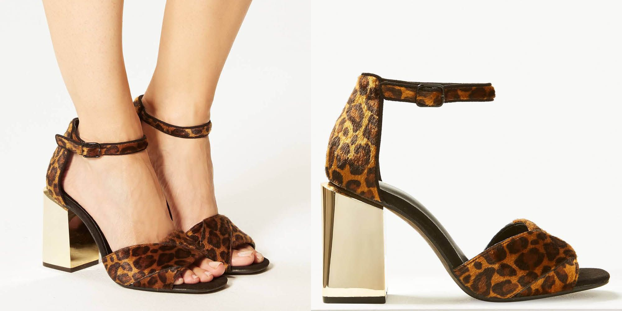 M&S animal print heels