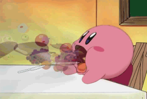 kawaii eating food