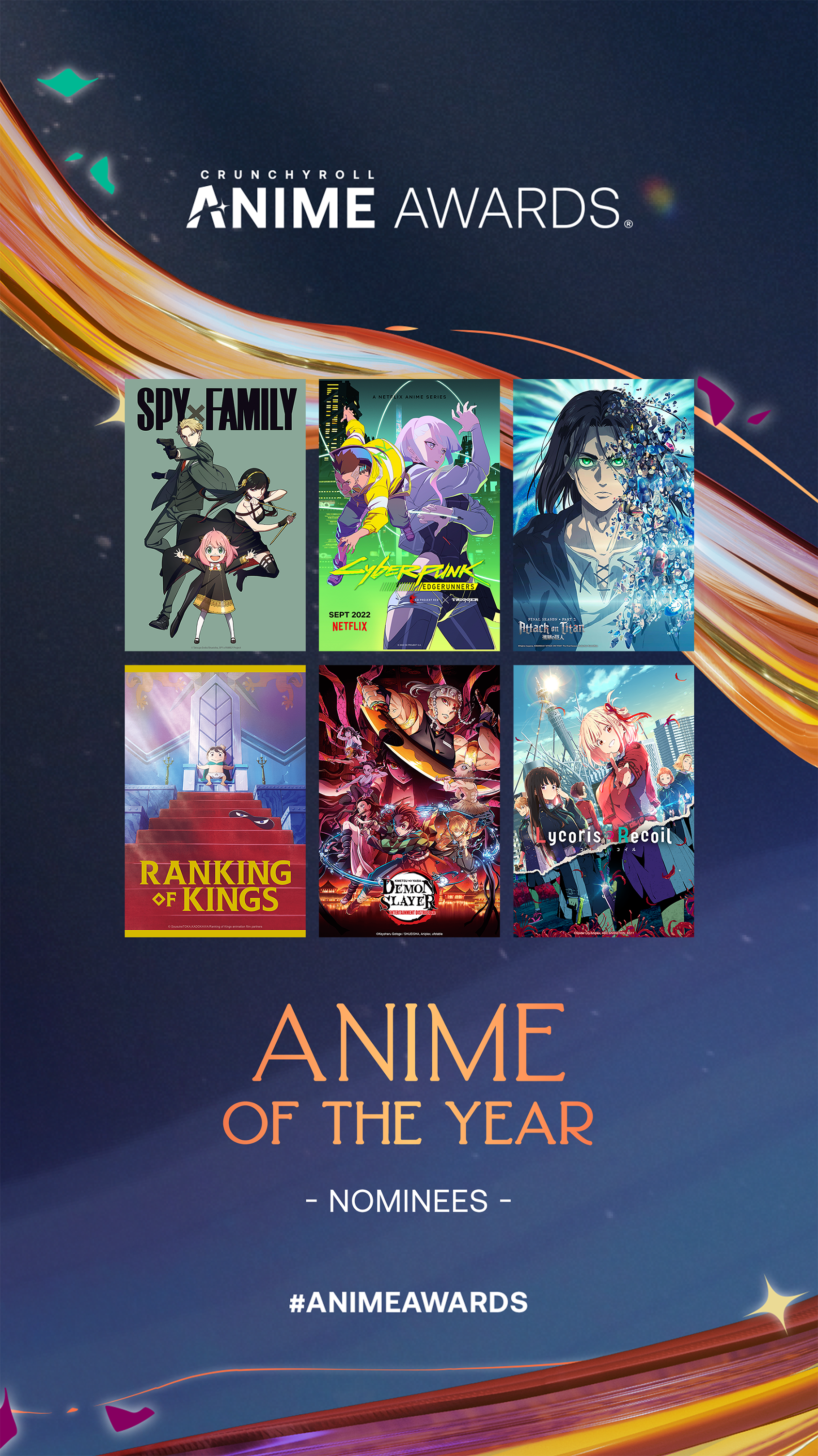 Crunchyroll Reveals New Categories & Judges Panel for 2023 Anime Awards