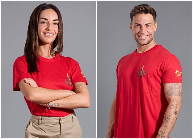 fotomontaje de anita y montoya en sus fotos oficiales de supervivientes