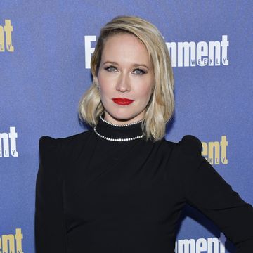 true blood actress anna camp poses on the red carpet
