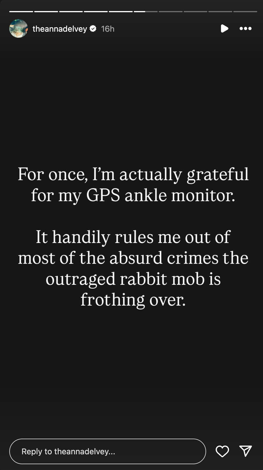 anna delvey says ankle monitor gps will prove she wasn't there when the bunnies were dumped in prospect park