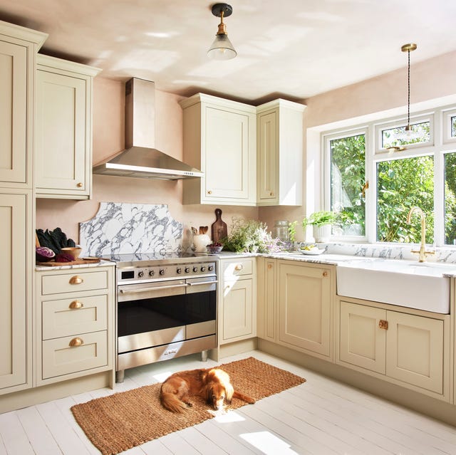 Renovated neutral kitchen in 1950s home