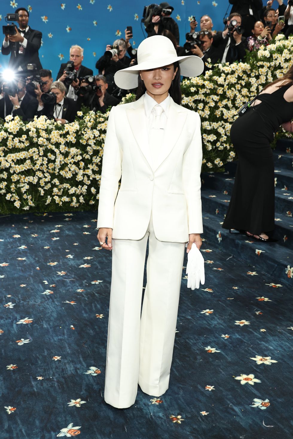 the 2025 met gala celebrating "superfine: tailoring black style" arrivals