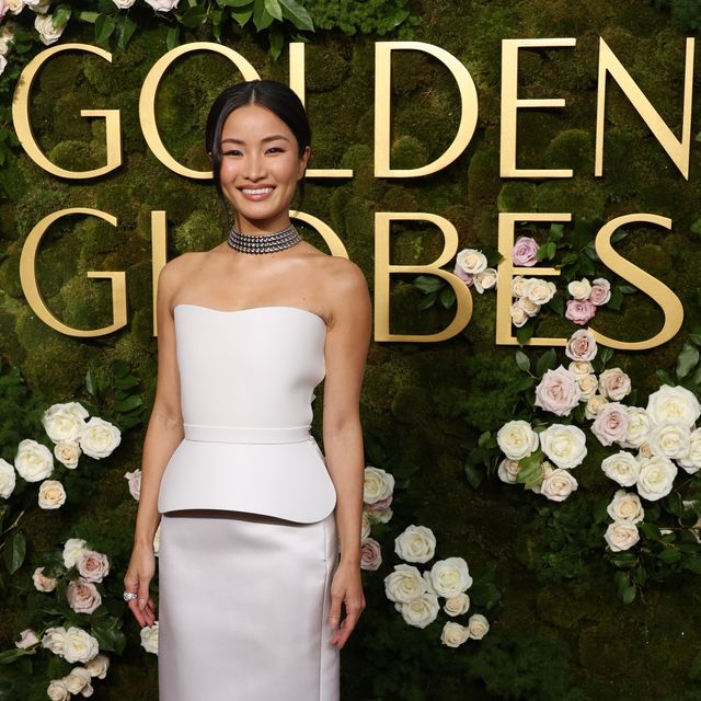 Anna Sawai Looks Angelic in Custom Dior at the 2025 Golden Globes