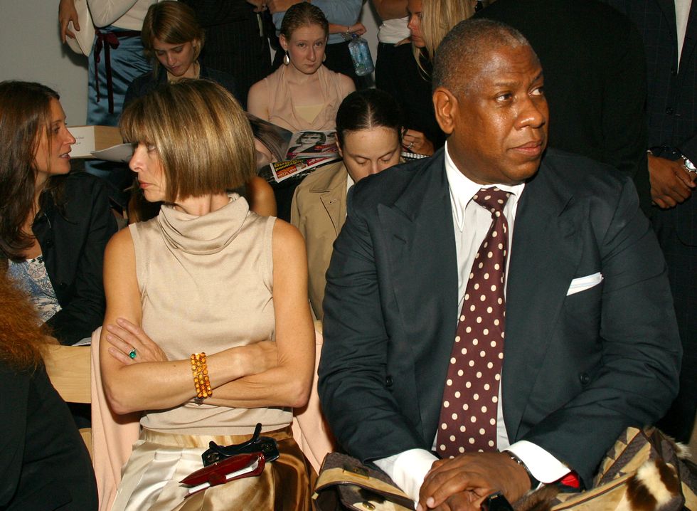 anna wintour and andre leon talley in 2004 ﻿