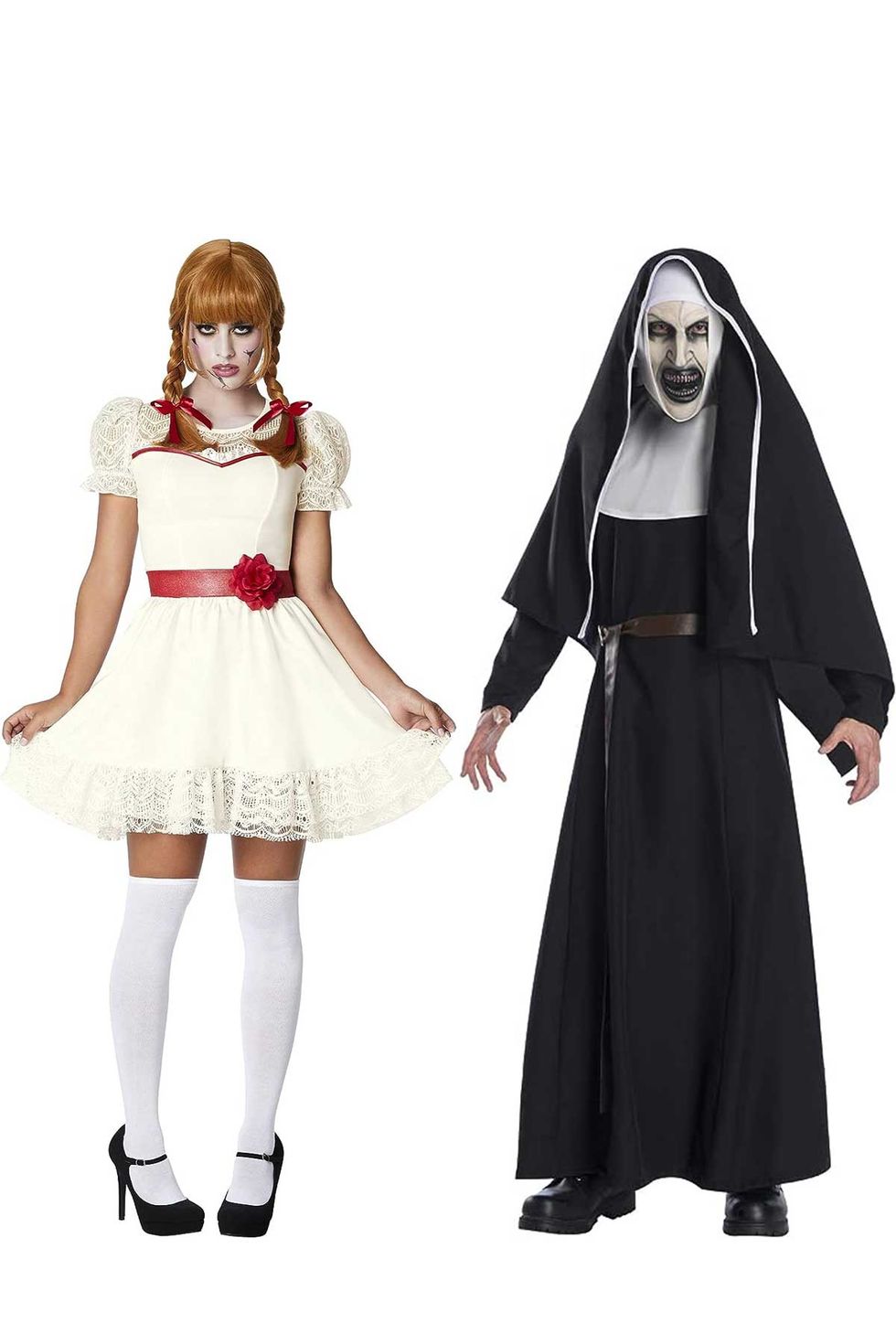scary movie costumes for couples annabelle and the nun