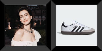 anne hathaway, adidas og samba shoes