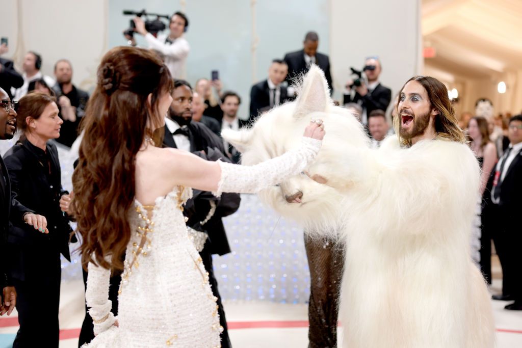 Jared Leto Dressed Up as Karl Lagerfeld's Cat Choupette at the 2023 Met Gala