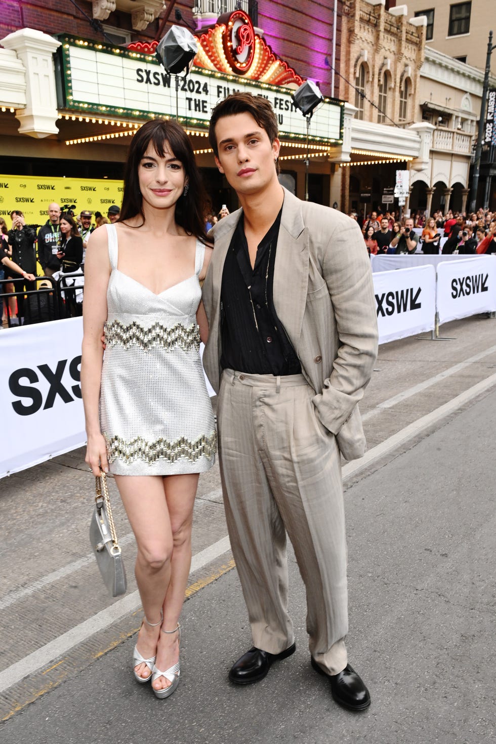 Anne Hathaway and Nicholas Galitzine attend the world premiere of Idea of ​​You