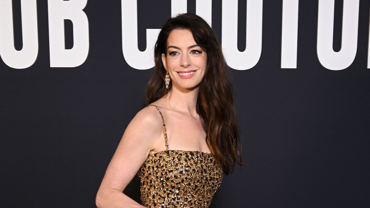 Anne Hathaway does the naked dressing trend in Gucci bra