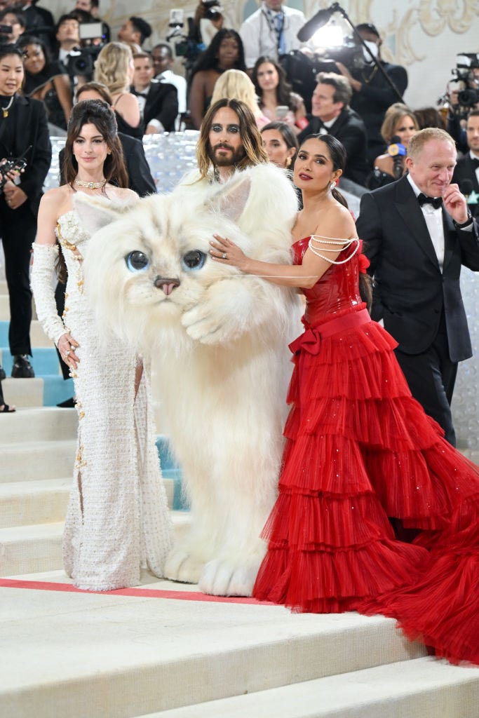 the 2023 met gala karl lagerfeld a line of beauty arrivals