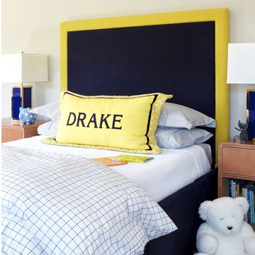 Yellow, Room, Bed, Furniture, Bedding, Pillow, Bedroom, Bed sheet, Linens, Textile, 