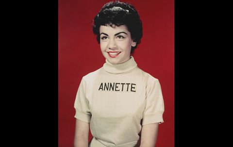 Annette Funicello: Annette Funicello was discovered by Walt Disney when she was 13, performing Swan Lake at a dance recital. He hired her and she quickly became one of the most popular Mousketeers in the 1950s television show the Mickey Mouse Club. (Photo by Hulton Archive/Getty Images)