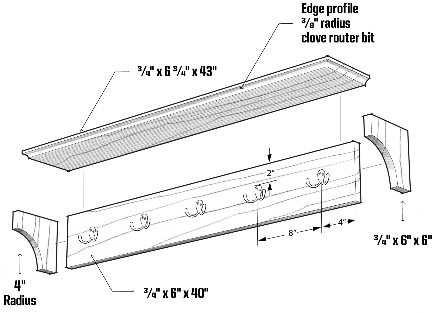 Coat Hanger  RADIUS DESIGN USA