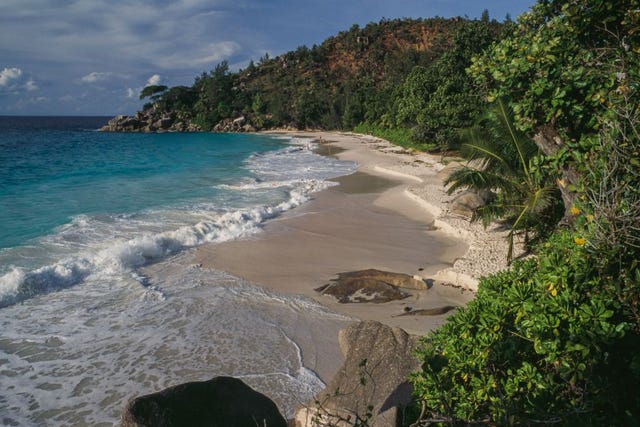 Anse Georgette beach on Praslin island, Seychelles